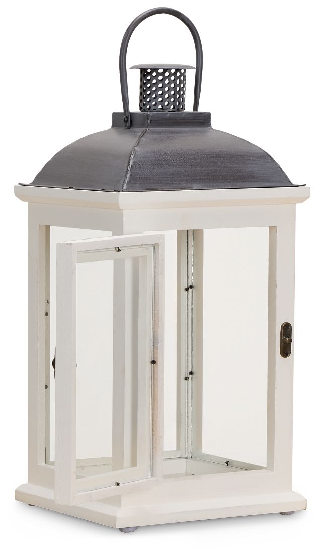 Greensville White Medium Lantern