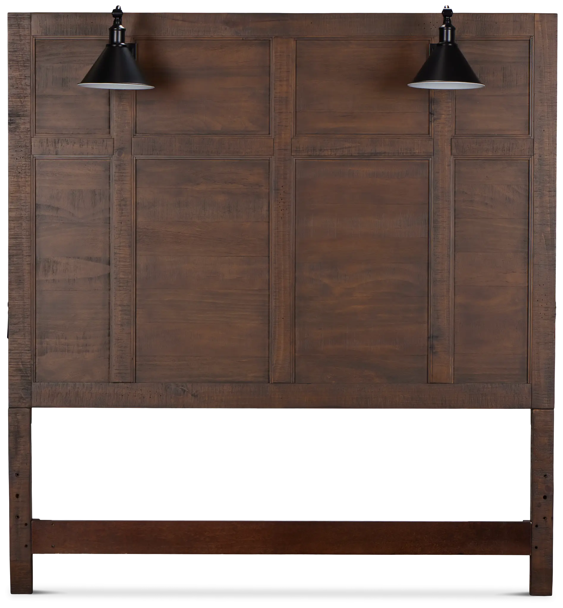 Heron Cove Mid Tone Panel Headboard With Lights Heron Cove Mid Tone Panel Headboard With Lights