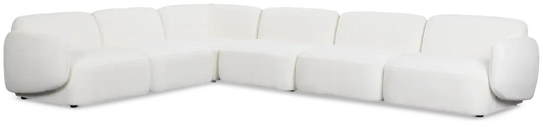 Halsey White Fabric Medium Two-arm Sectional Halsey White Fabric Medium Two-arm Sectional