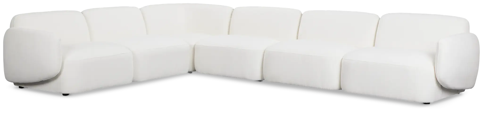 Halsey White Fabric Medium Two-arm Sectional Halsey White Fabric Medium Two-arm Sectional