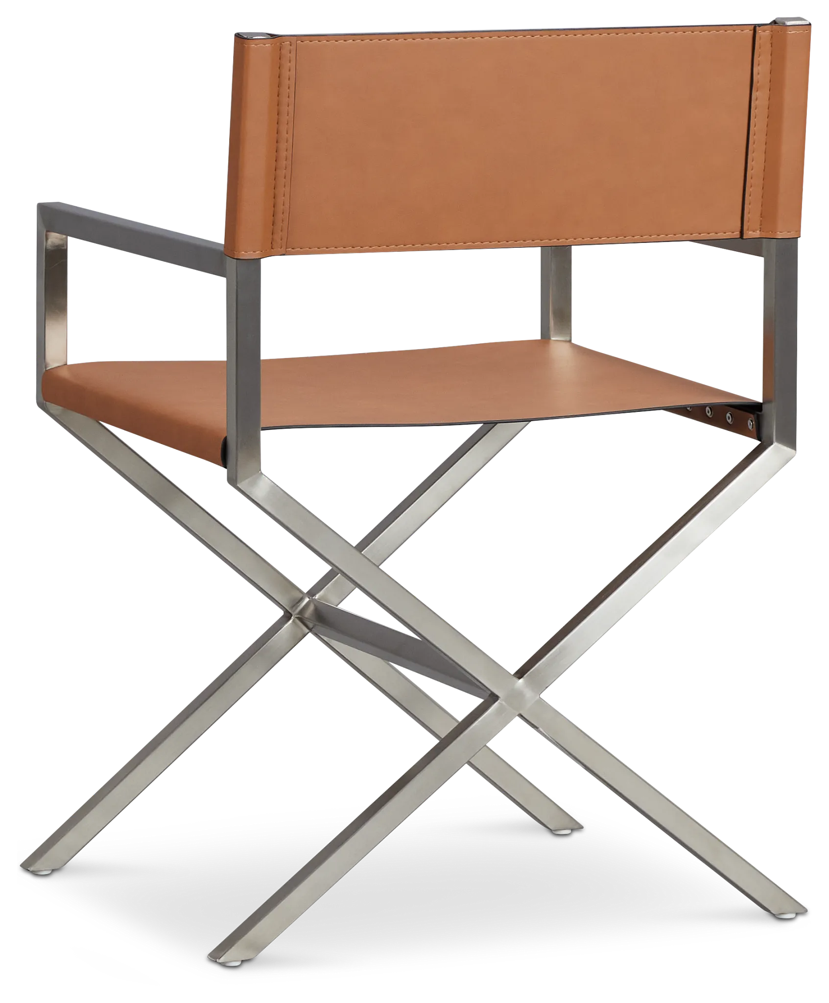 Haven Brown Chrome Upholstered Arm Chair