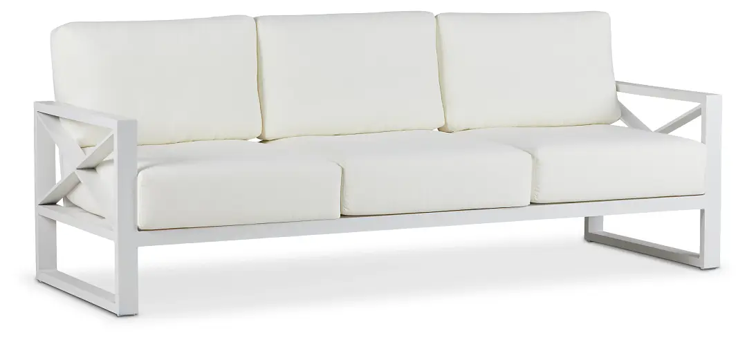 Linear White Aluminum Sofa Linear White Aluminum Sofa