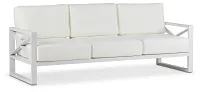 Linear White Aluminum Sofa