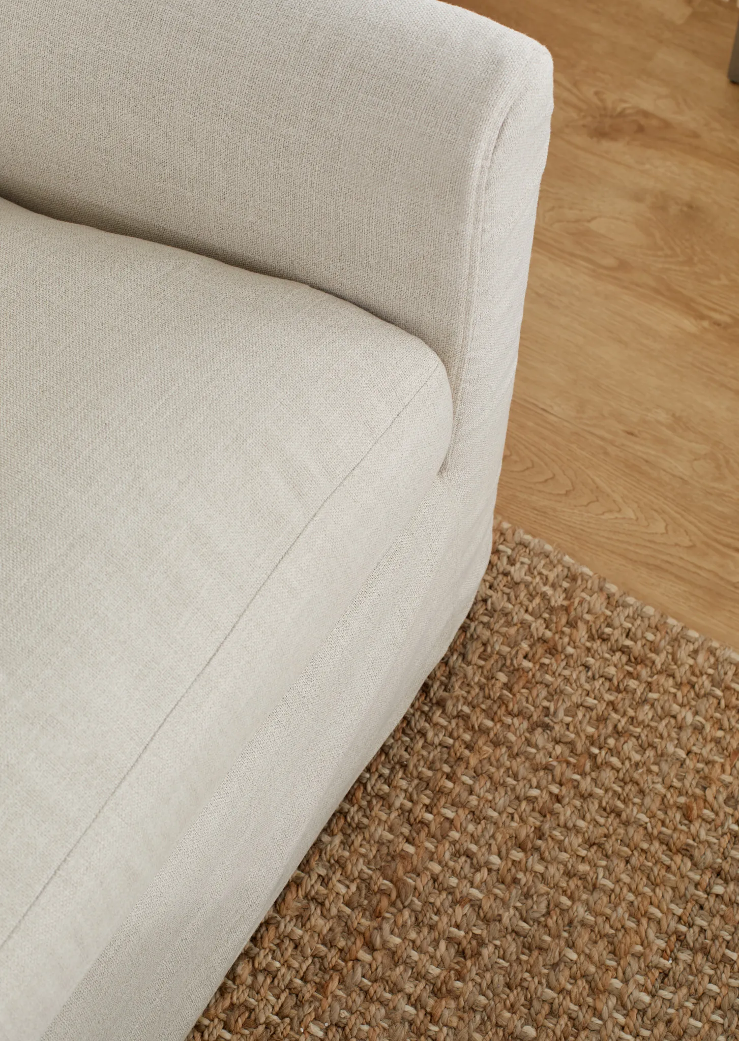 Willow 102" Light Beige Fabric Sofa