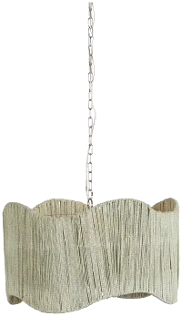 Bettie Beige Rattan Chandelier