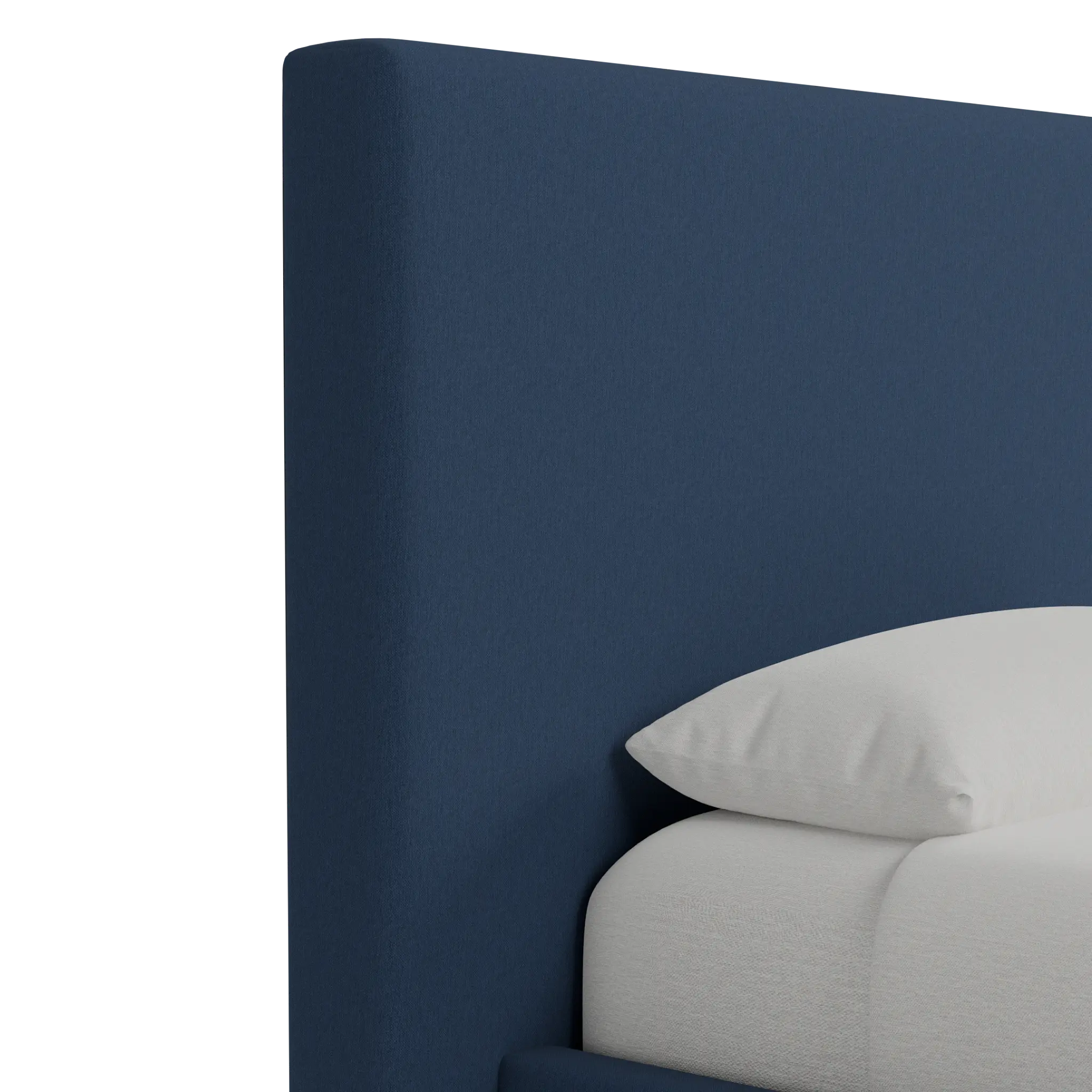 Grayton Revenue Dark Blue 54" Upholstered Platform Bed Grayton Revenue Dark Blue 54" Upholstered Platform Bed