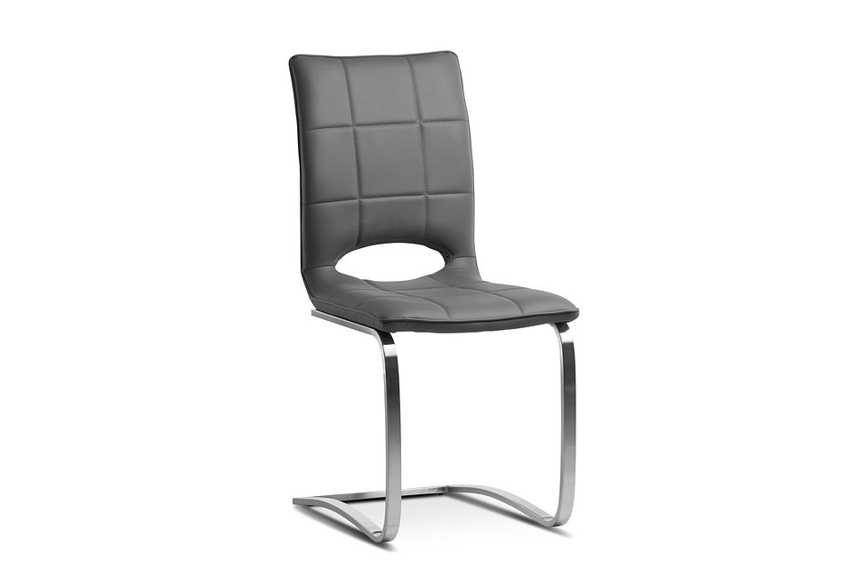 Stella Dark Gray Stnl Steel Upholstered Side Chair Dining Room