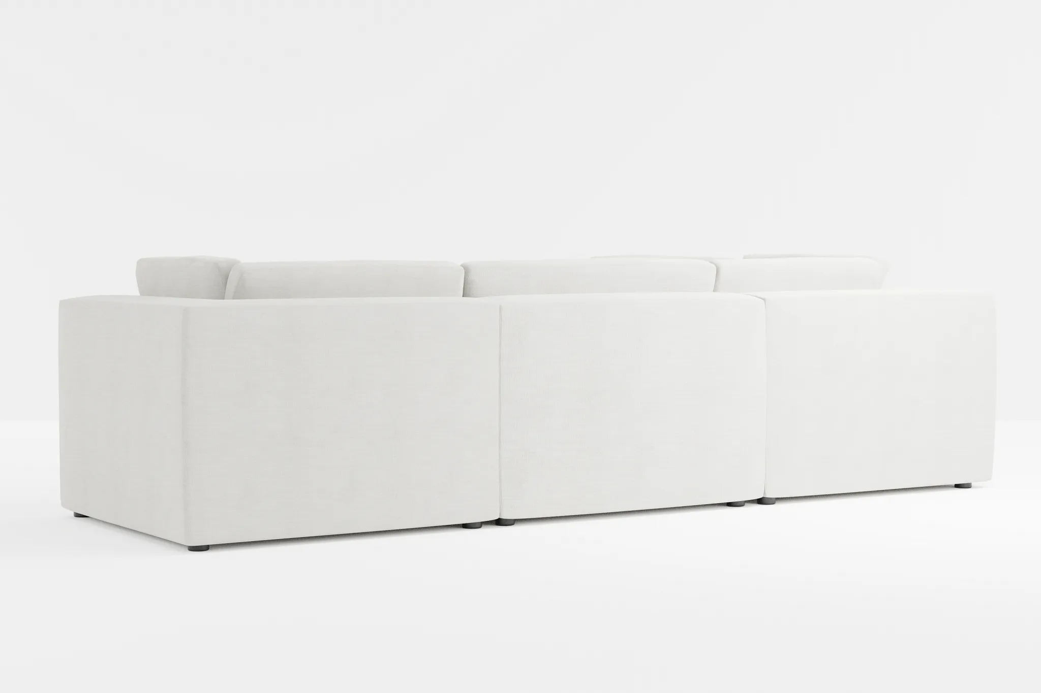 Destin Maguire Ivory Fabric 4-piece Modular Sectional
