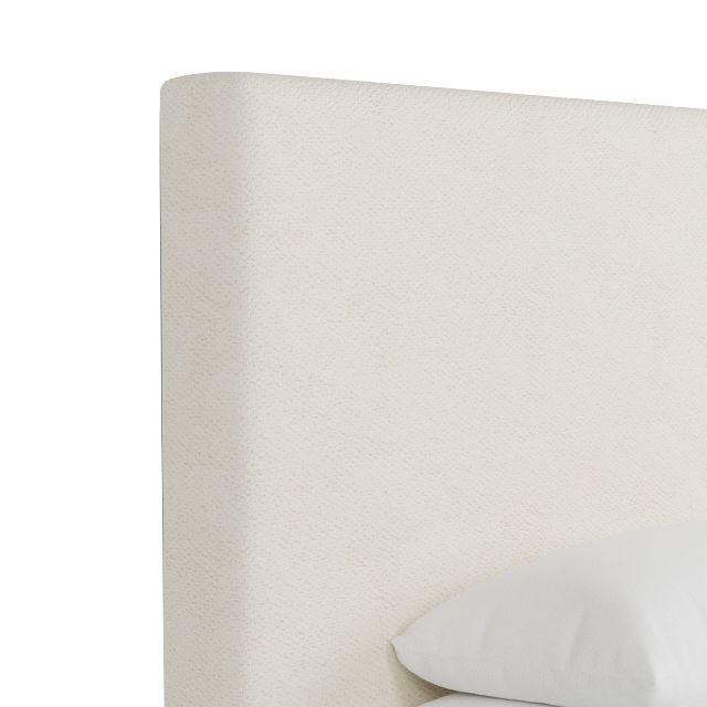 Grayton Gellar White 54" Upholstered Shelter Bed