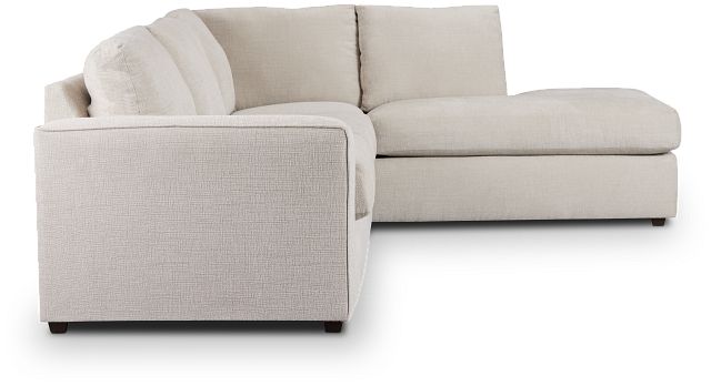 Maxie Light Beige Micro Small Right Bumper Sectional