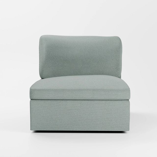 Destin Suave Light Green Fabric Swivel Chair