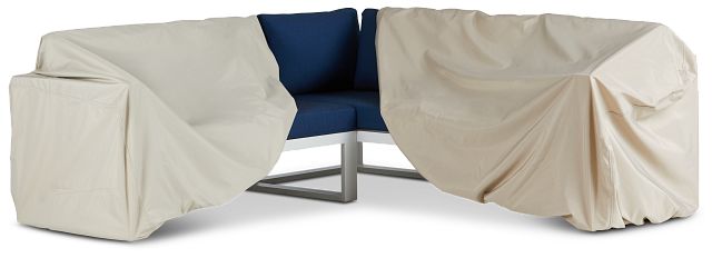 Khaki 2 Piece Outdoor Sectional Cover