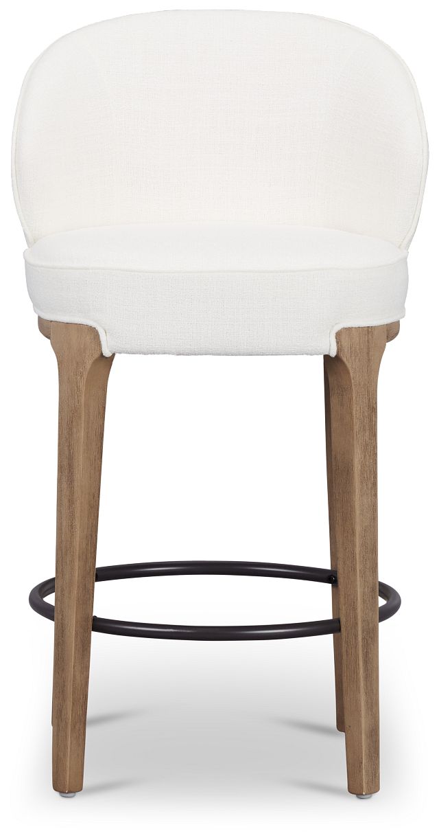 Libby Whitefabric 24" Upholstered Barstool