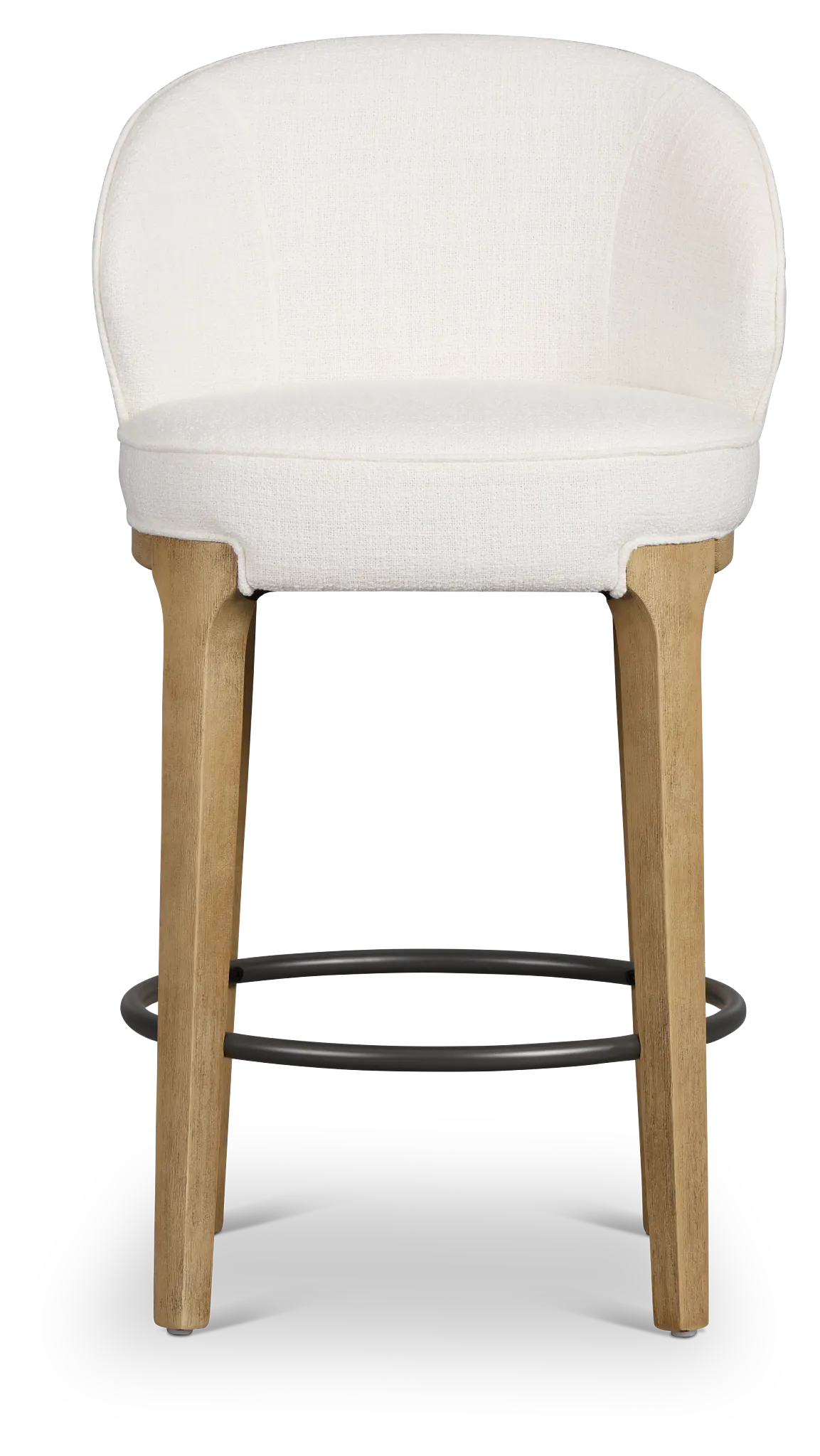 Libby Whitefabric 24" Upholstered Barstool