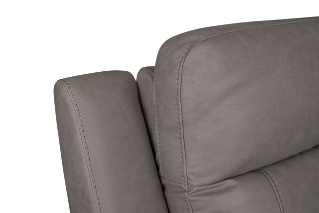 Colton Light Gray Micro Small Two-arm Power Reclining Sectional