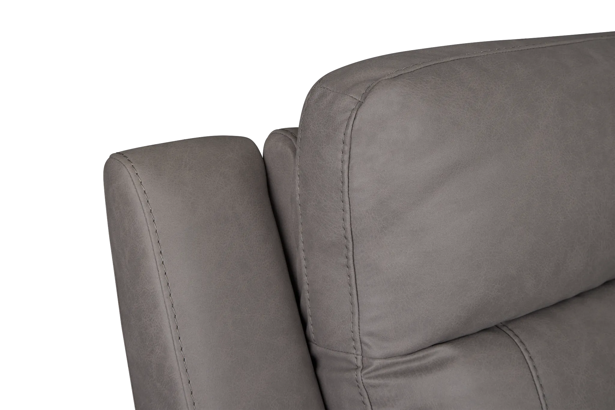 Colton Light Gray Micro Small Two-arm Power Reclining Sectional