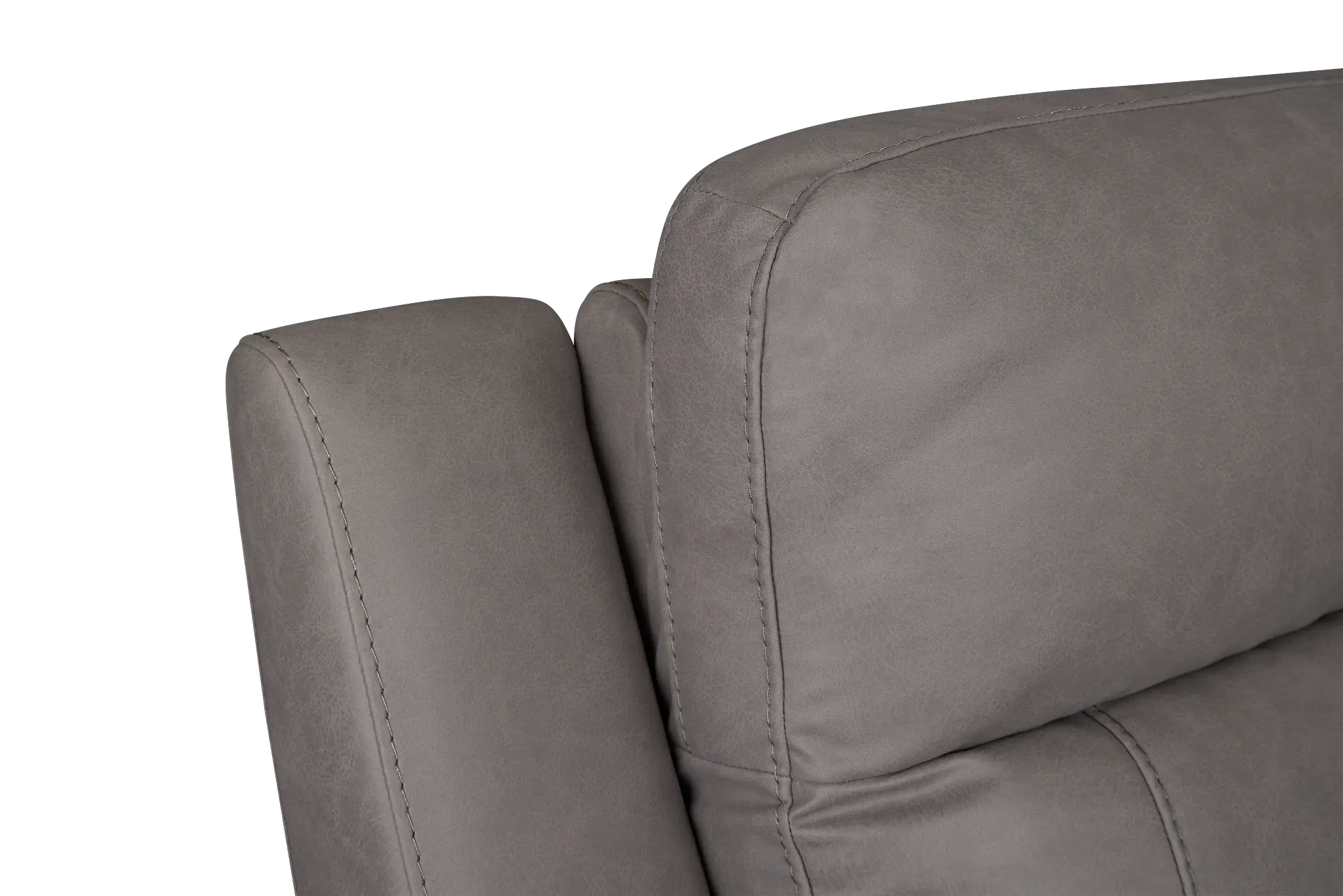 Colton Light Gray Micro Small Two-arm Power Reclining Sectional Colton Light Gray Micro Small Two-arm Power Reclining Sectional