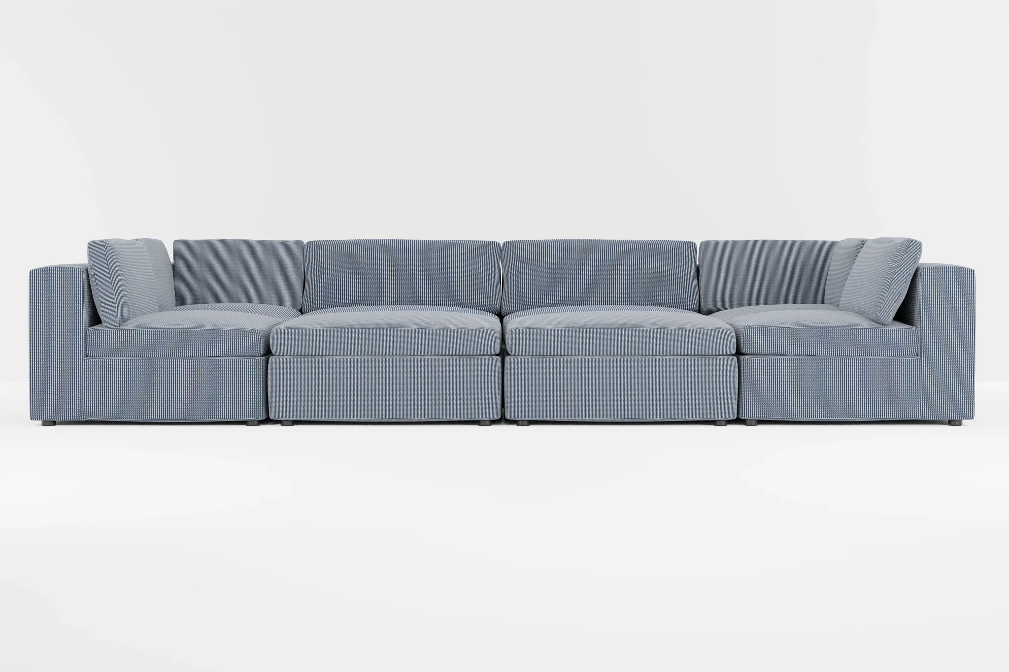 Destin Lucy Navy Fabric 8-piece Pit Sectional