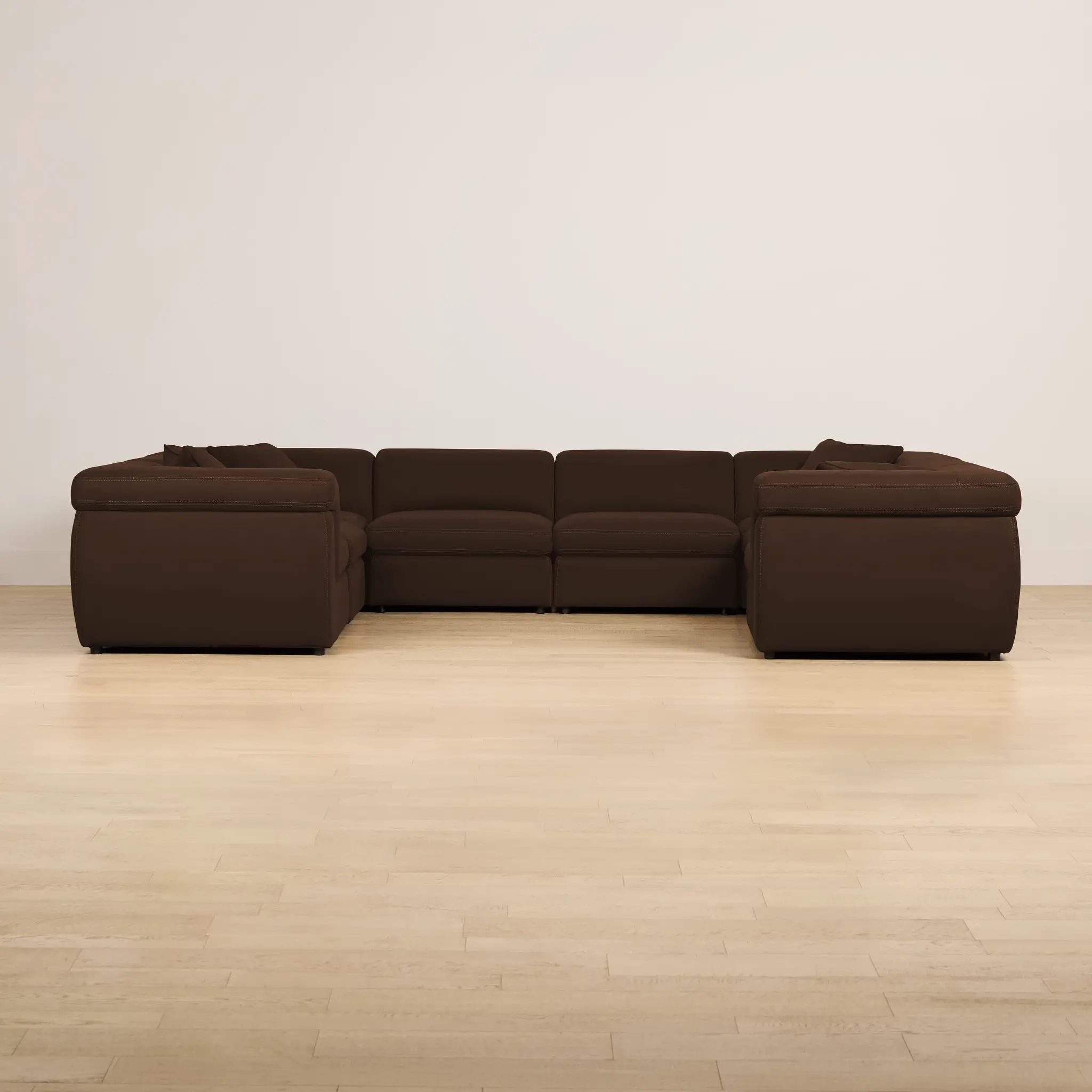Aria Dark Brown Micro Immersive 8-piece Modular Sectional W/4 Speakers Aria Dark Brown Micro Immersive 8-piece Modular Sectional W/4 Speakers