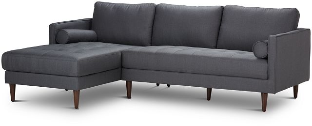 Rue Gray Fabric Left Chaise Sectional (1)