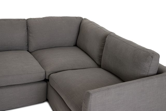 Willow Gray Fabric Medium Two-arm Sectional