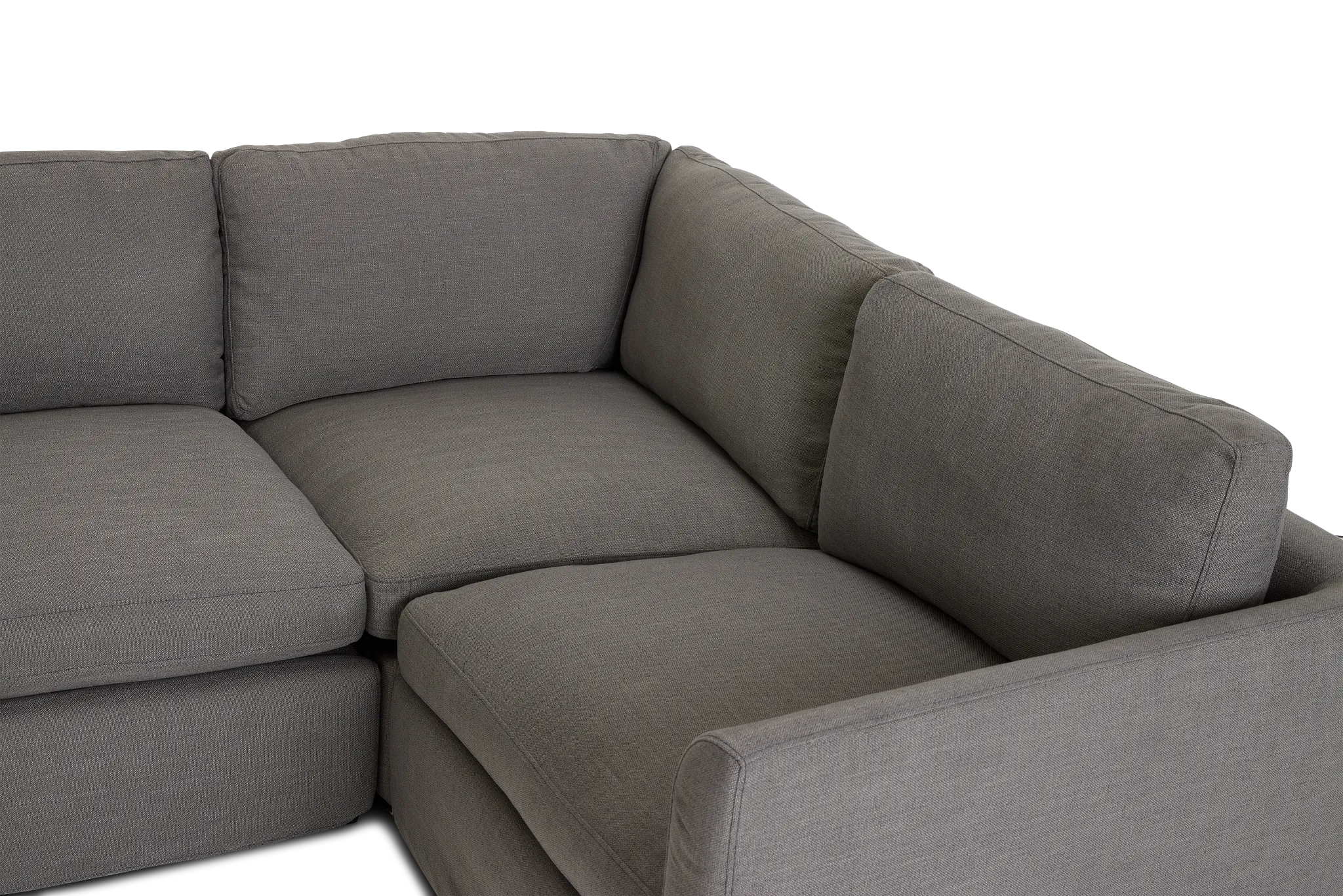 Willow Gray Fabric Medium Two-arm Sectional