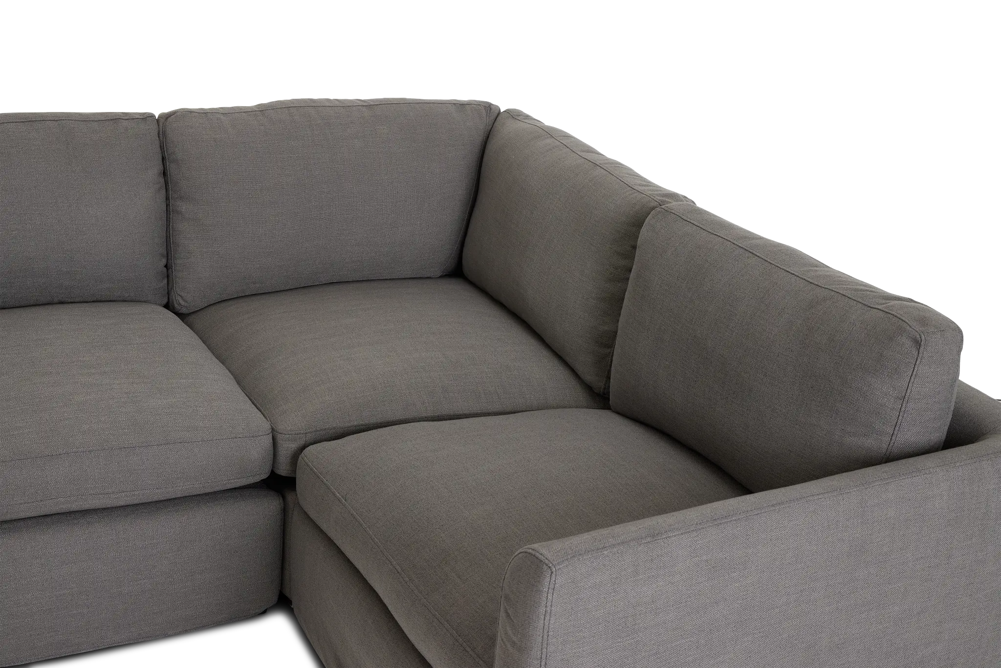 Willow Gray Fabric Medium Two-arm Sectional Willow Gray Fabric Medium Two-arm Sectional