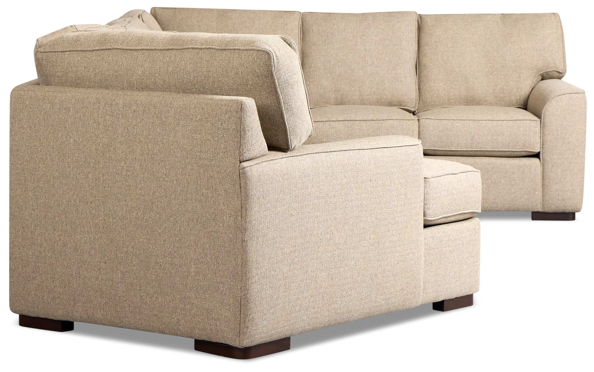 Sinclair Brown Fabric Left Cuddler Cooling Memory Foam Sectional