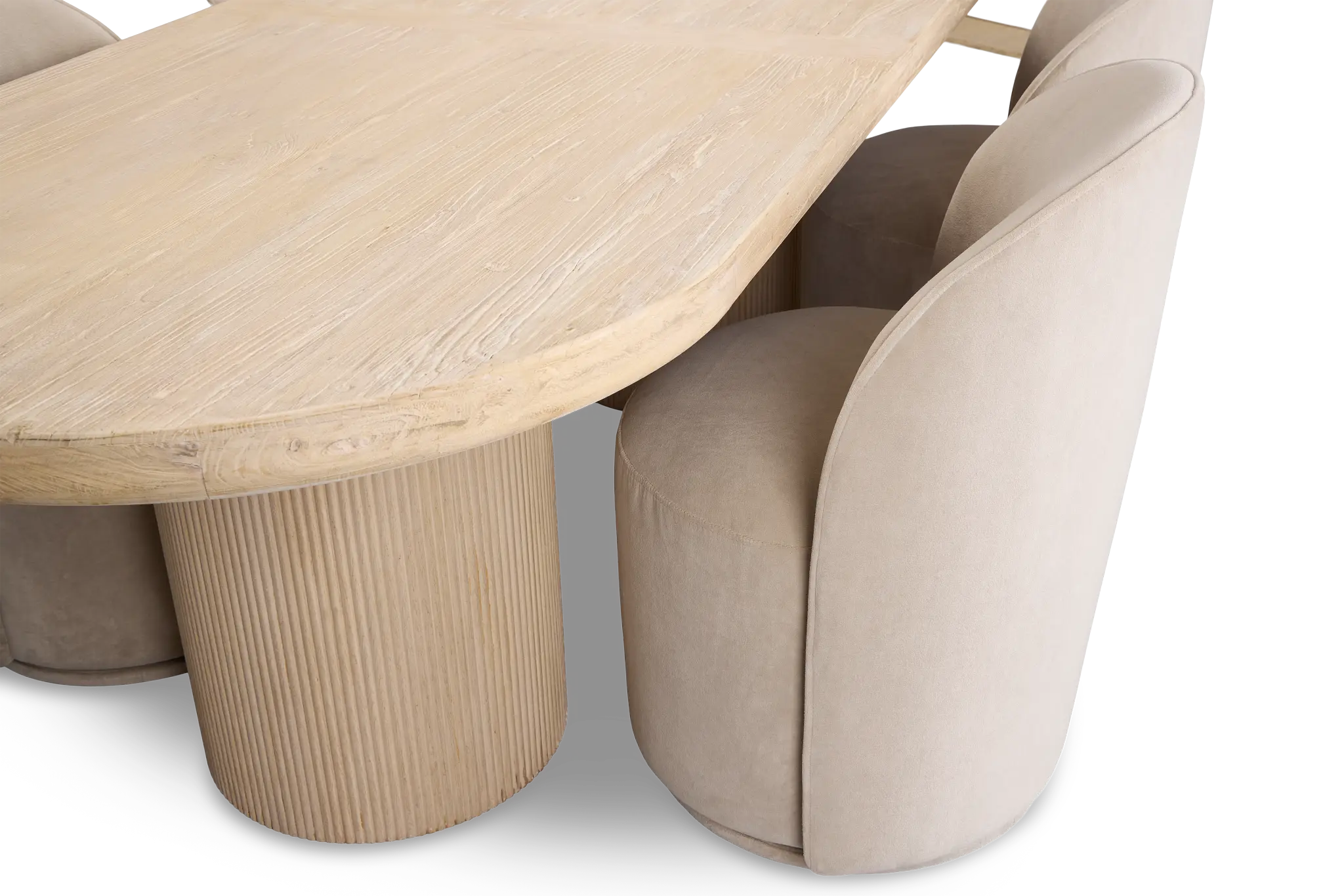 Clayton Light Tone Oval Table & 4 Upholstered Chairs Clayton Light Tone Oval Table & 4 Upholstered Chairs