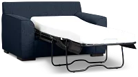 Sinclair Dark Blue Fabric Memory Foam Sleeper