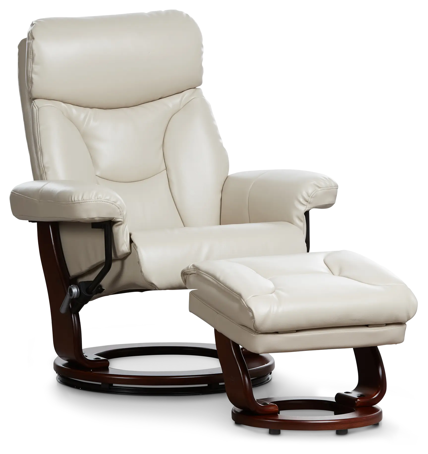 Fisher Taupe Micro Recliner & Ottoman Fisher Taupe Micro Recliner & Ottoman