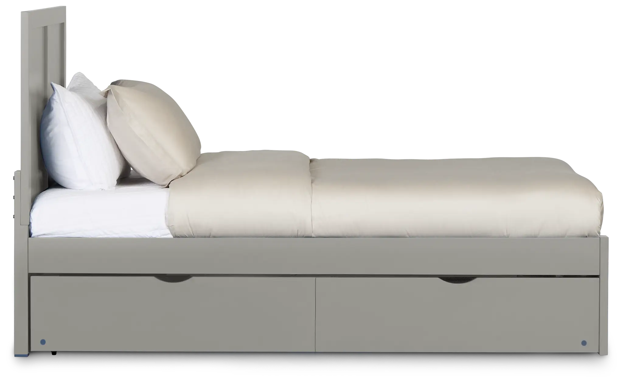 Charleston Gray Panel Bed With 4 Storage Drawers Charleston Gray Panel Bed With 4 Storage Drawers