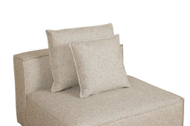 Tatum Beige Fabric Armless Chair