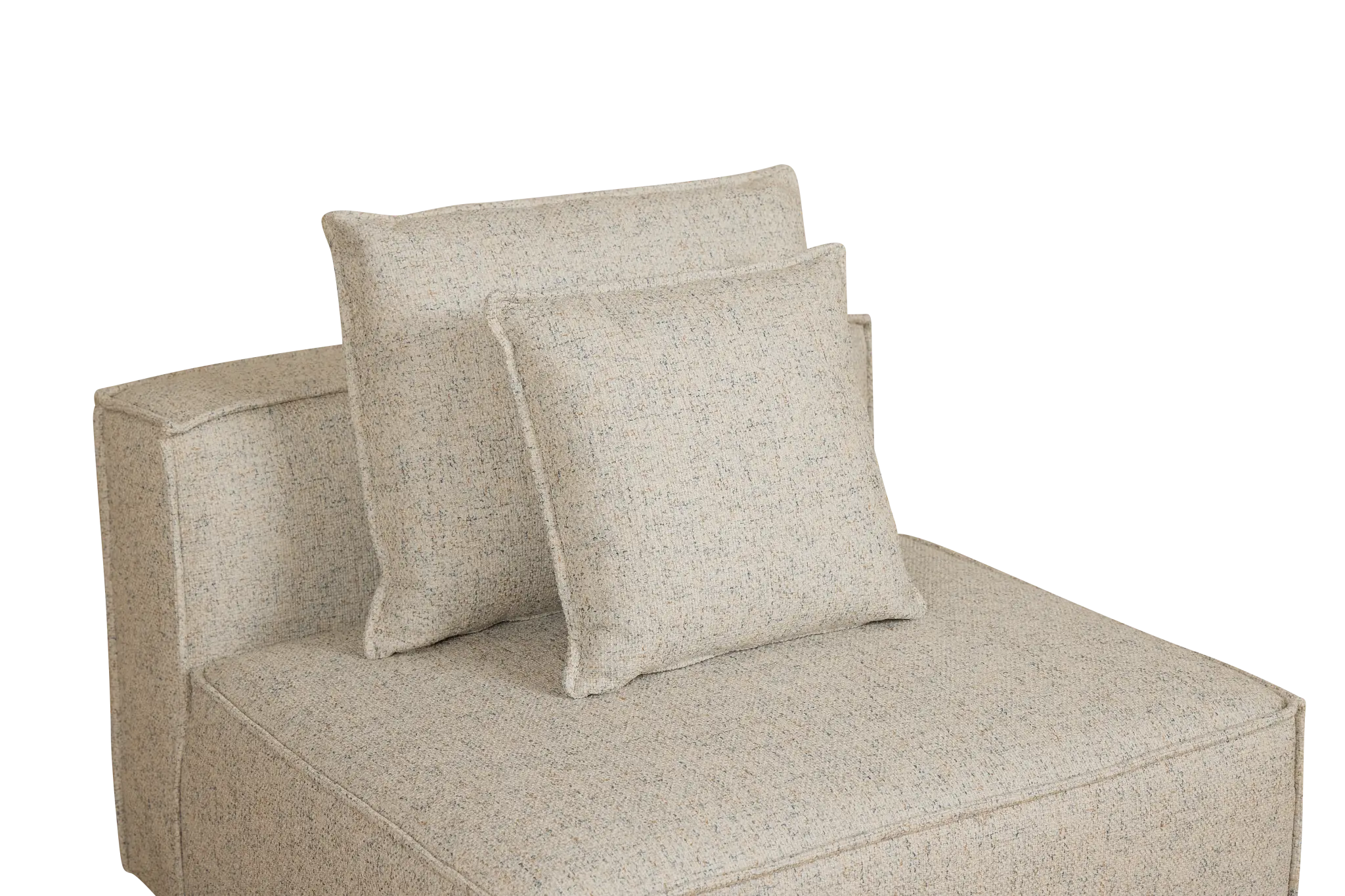 Tatum Beige Fabric Armless Chair Tatum Beige Fabric Armless Chair