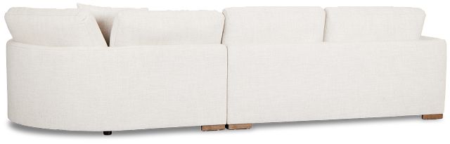 Maeve Light Beige Fabric Right-arm Cuddler Sectional