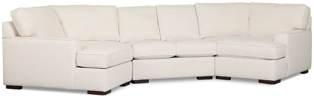 Sinclair Light Beige Fabric Dual Cuddler Sectional Sinclair Light Beige Fabric Dual Cuddler Sectional