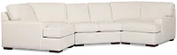 Sinclair Light Beige Fabric Dual Cuddler Sectional