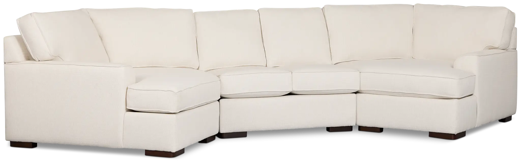 Sinclair Light Beige Fabric Dual Cuddler Sectional Sinclair Light Beige Fabric Dual Cuddler Sectional