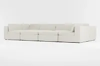 Destin Elite Ivory Fabric 8-piece Pit Sectional