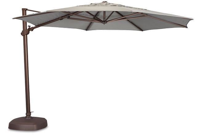 Abacos Gray Cantilever Umbrella Set