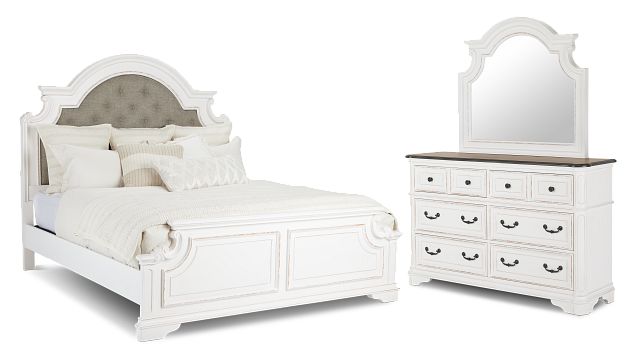 Wilmington Two-tone Uph Panel Bedroom