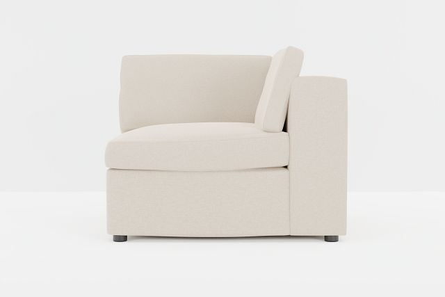 Destin Suave Beige Fabric Corner Chair
