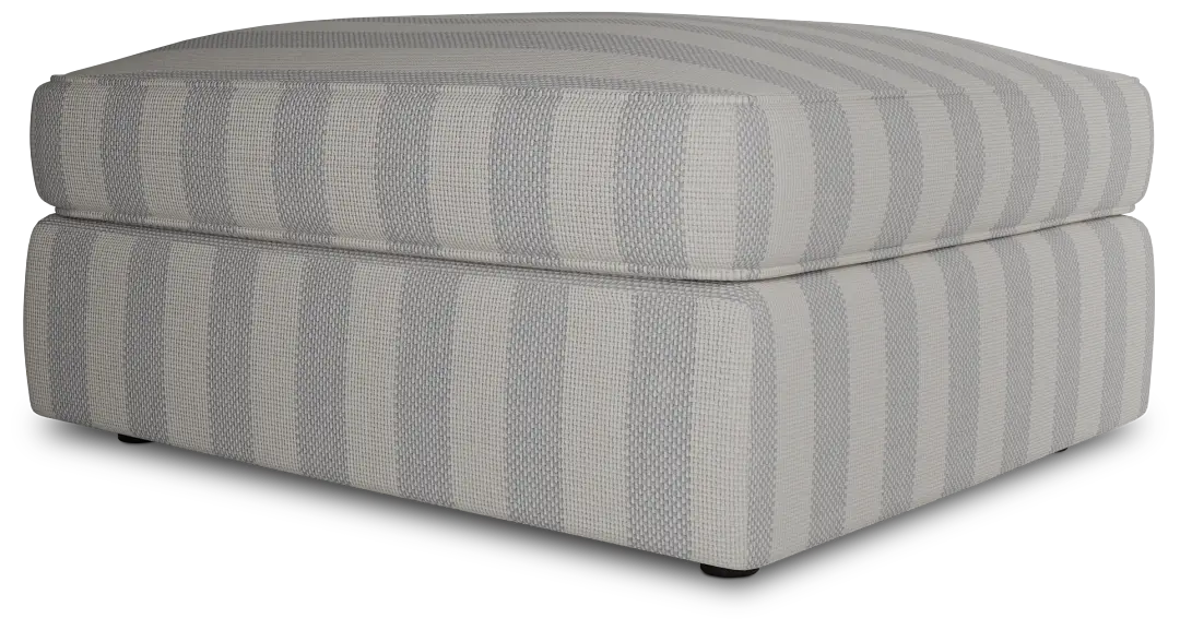 Siesta Sea Lane Light Gray Fabric Ottoman Siesta Sea Lane Light Gray Fabric Ottoman