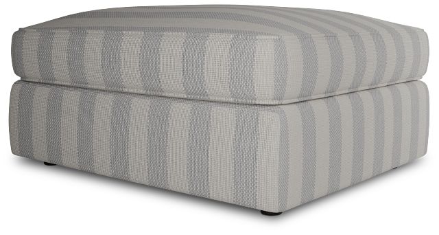 Siesta Sea Lane Light Gray Fabric Ottoman