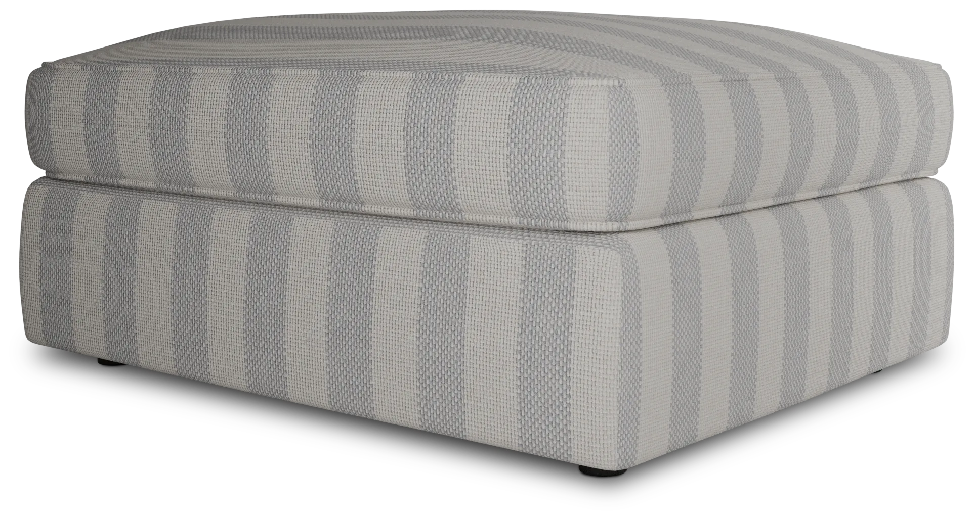 Siesta Sea Lane Light Gray Fabric Ottoman