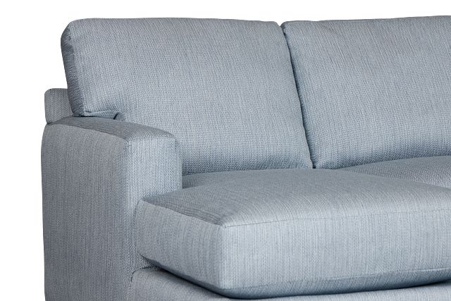 Rhodes Light Blue Fabric Left Chaise Sectional