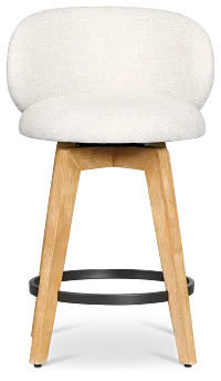 Arlo Light Gray Uph 24" Swivel Barstool