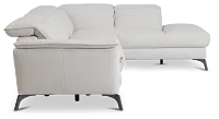 Pearson White Leather Right Bumper Sectional