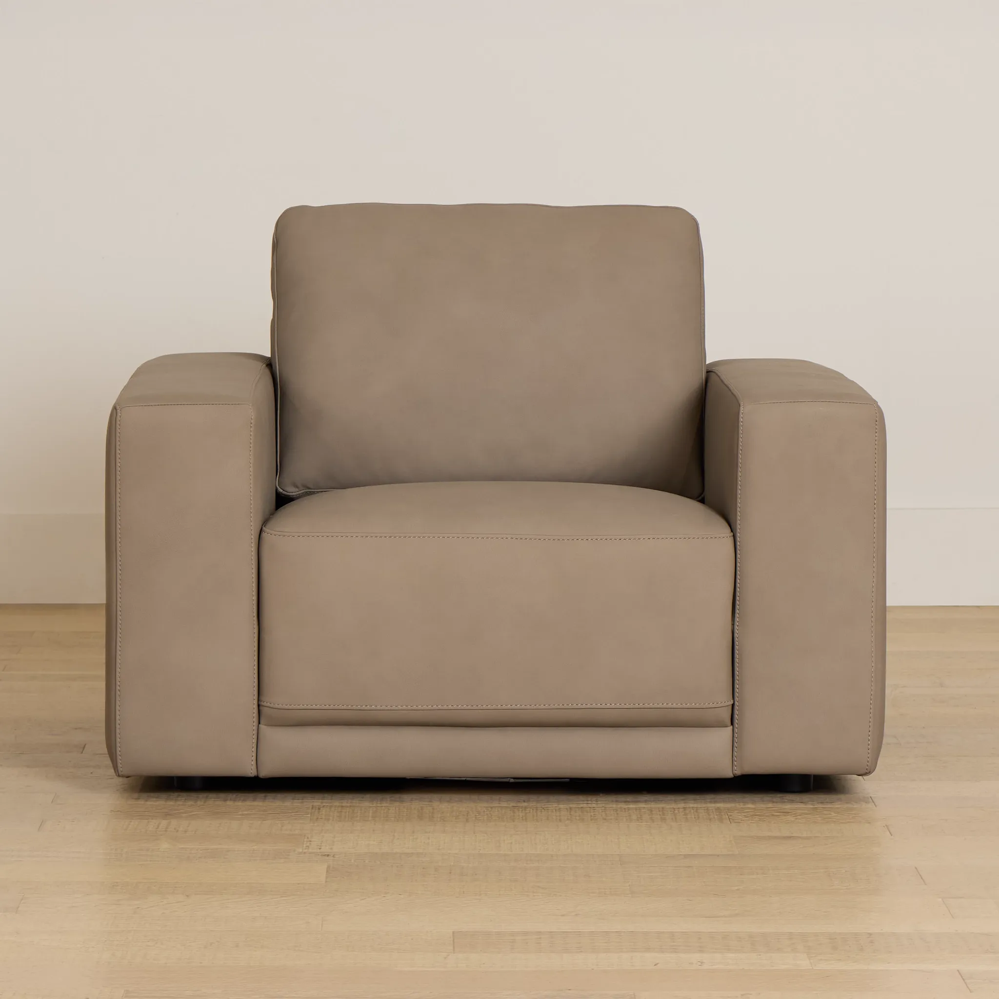 Kellan Taupe Leather Chair