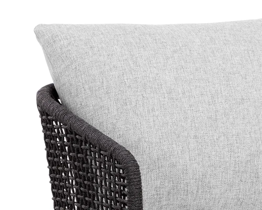 Ukiah Black Gray Cushioned Arm Chair Ukiah Black Gray Cushioned Arm Chair